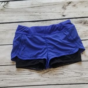 Athleta Laser Run Double Layer Shorts